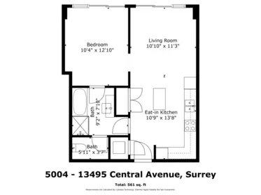 Bedroom 2 Photo of 5004 13495 Central Avenue, Surrey, BC