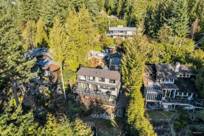 Aerial View of 130 Oceanview Place, Lions Bay, BC