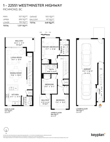 1 22551 Westminster Highway, Richmond, BC, Richmond — Townhouse for sale
