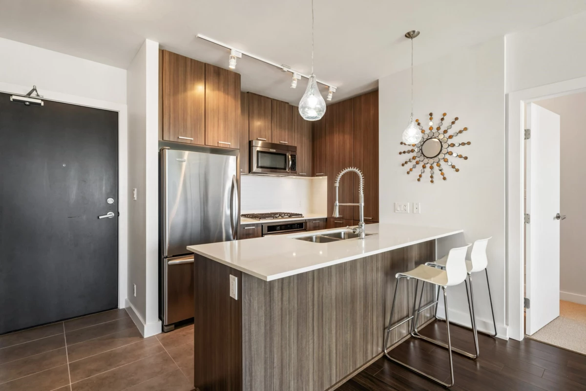 Kitchen Island Photo of 2202 301 Capilano Road, Port Moody, BC