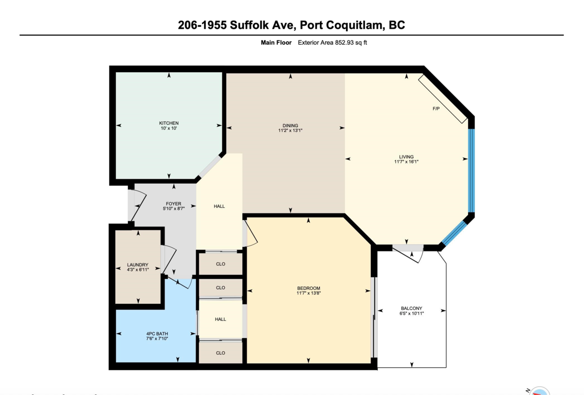Basement Recreation Room Photo of 206 1955 Suffolk Avenue, Port Coquitlam, BC