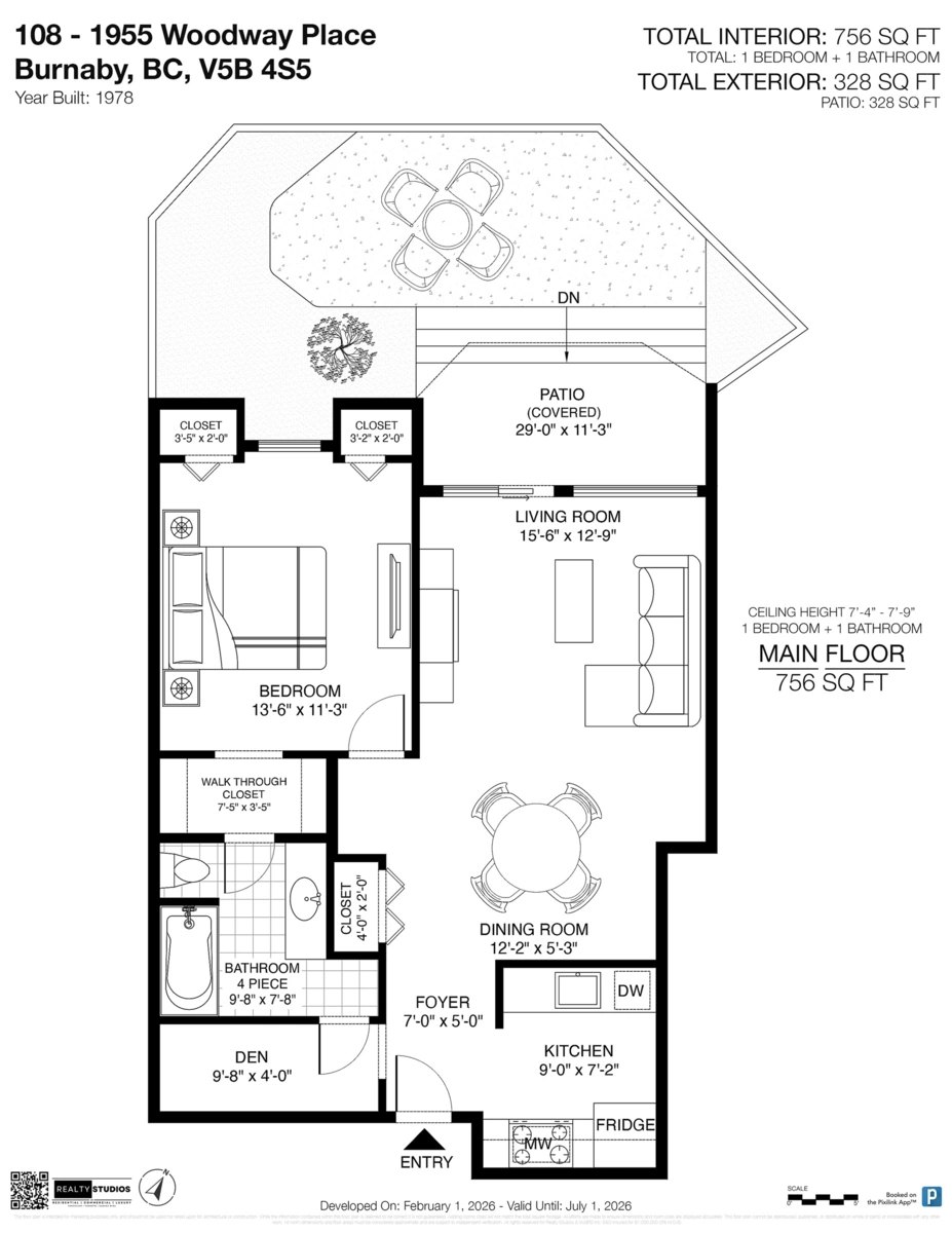 Entry Foyer Photo of 108 1955 Woodway Place, Burnaby, BC