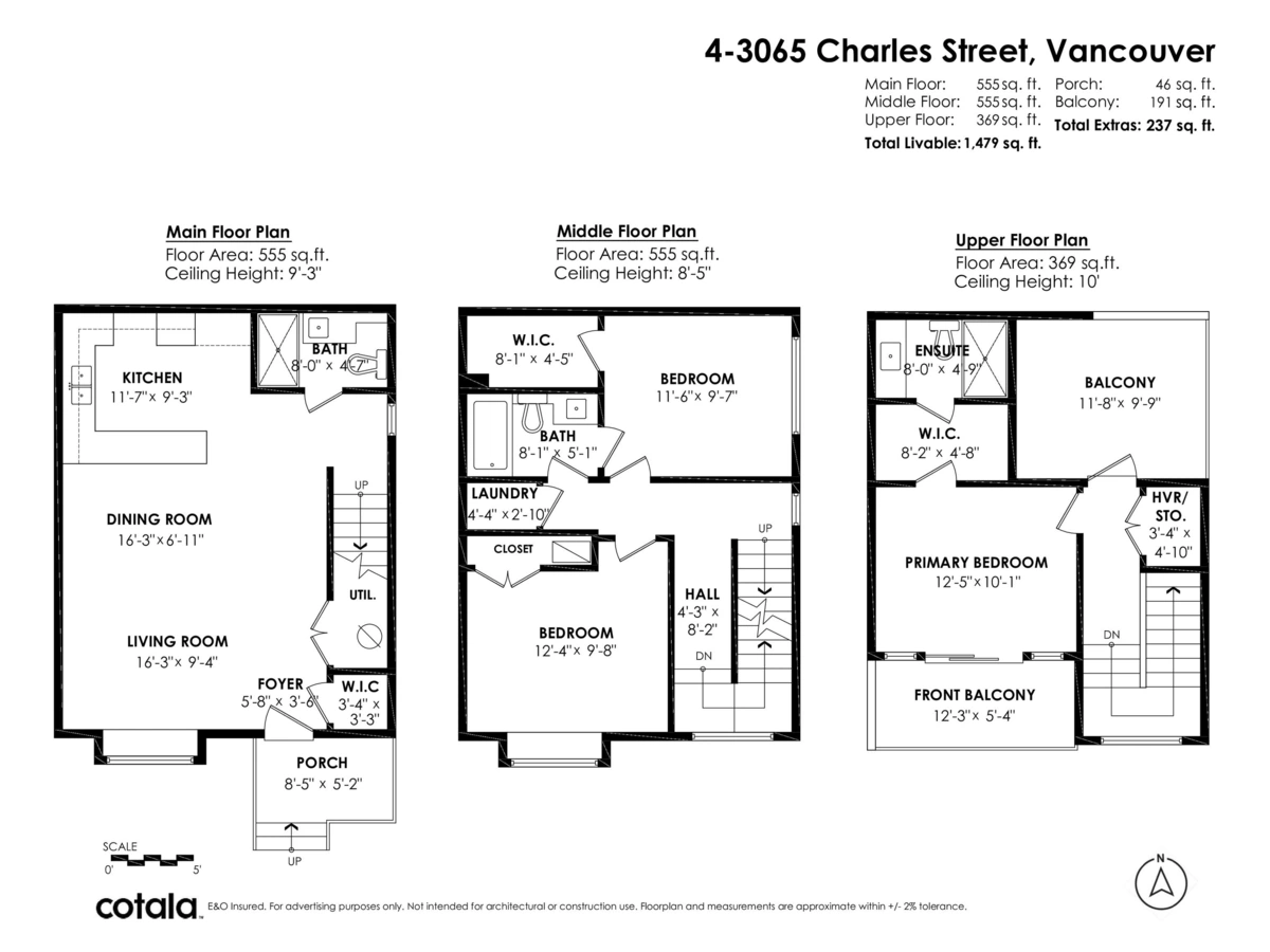 Exterior Rear Photo of 4 3065 Charles Street, Vancouver, BC