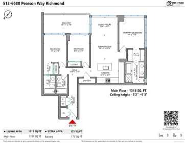 Backyard Photo of 513 6688 Pearson Way, Richmond, BC