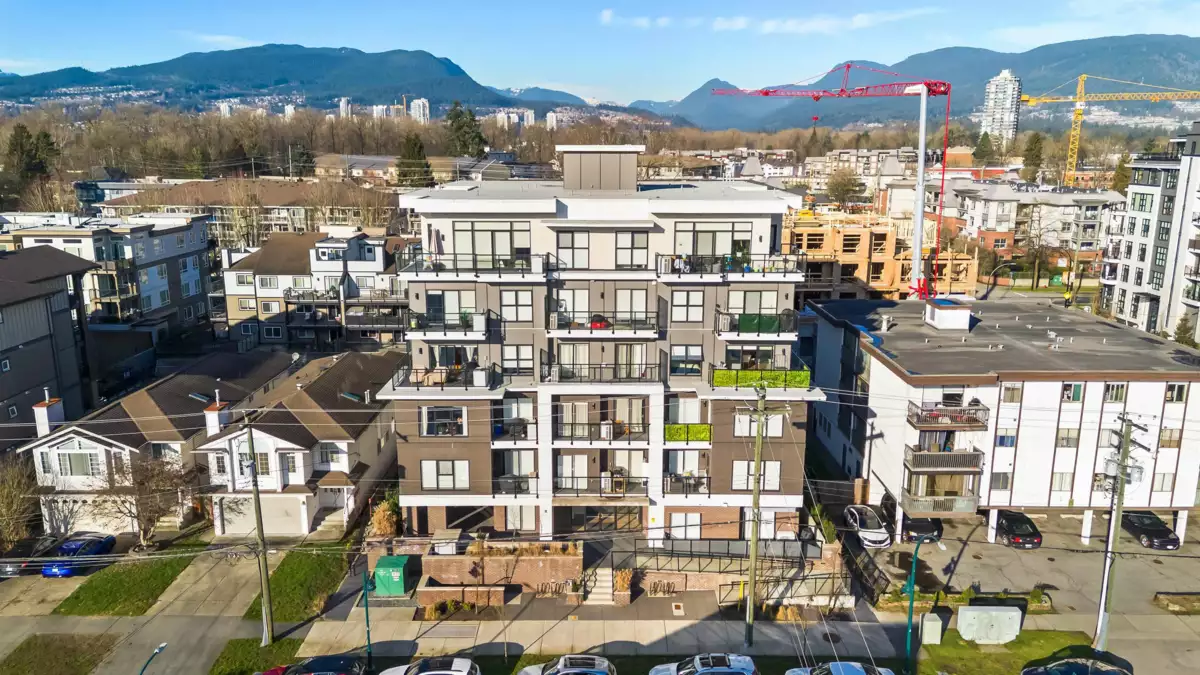 Aerial View of 404 2331 Kelly Avenue, Port Coquitlam, BC