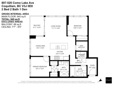807 520 Como Lake Avenue, Coquitlam, BC, Coquitlam — Apartment/Condo for sale