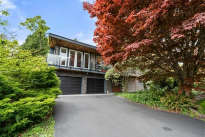 Aerial View of 871 Fairway Drive, North Vancouver, BC