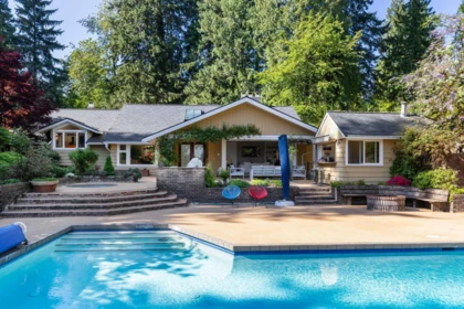 Aerial View of 537 Eastcot Road, West Vancouver, BC