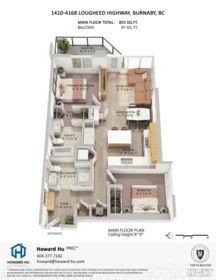 Aerial View of 1410 4168 Lougheed Highway, Burnaby, BC