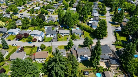 Aerial View of 11010 Partridge Crescent, Surrey, BC