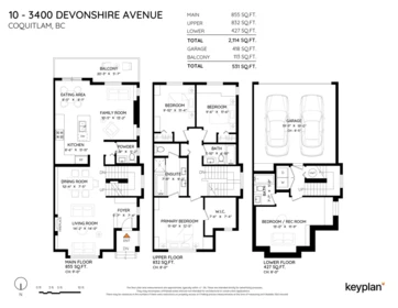 Aerial View of 10 3400 Devonshire Avenue, Coquitlam, BC