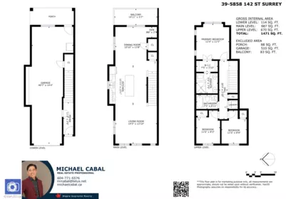 Basement Recreation Room Photo of 39 5858 142 Street, Surrey, BC
