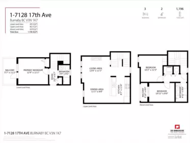 Aerial View of 1 7128 17th Avenue, Burnaby, BC