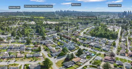 Aerial View of 2 2316 Cliff Avenue, Burnaby, BC