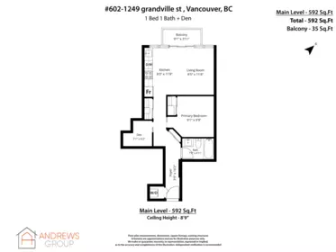 Backyard Photo of 602 1249 Granville Street, Vancouver, BC