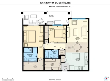 Living Room Photo of 306 6470 194 Street, Surrey, BC
