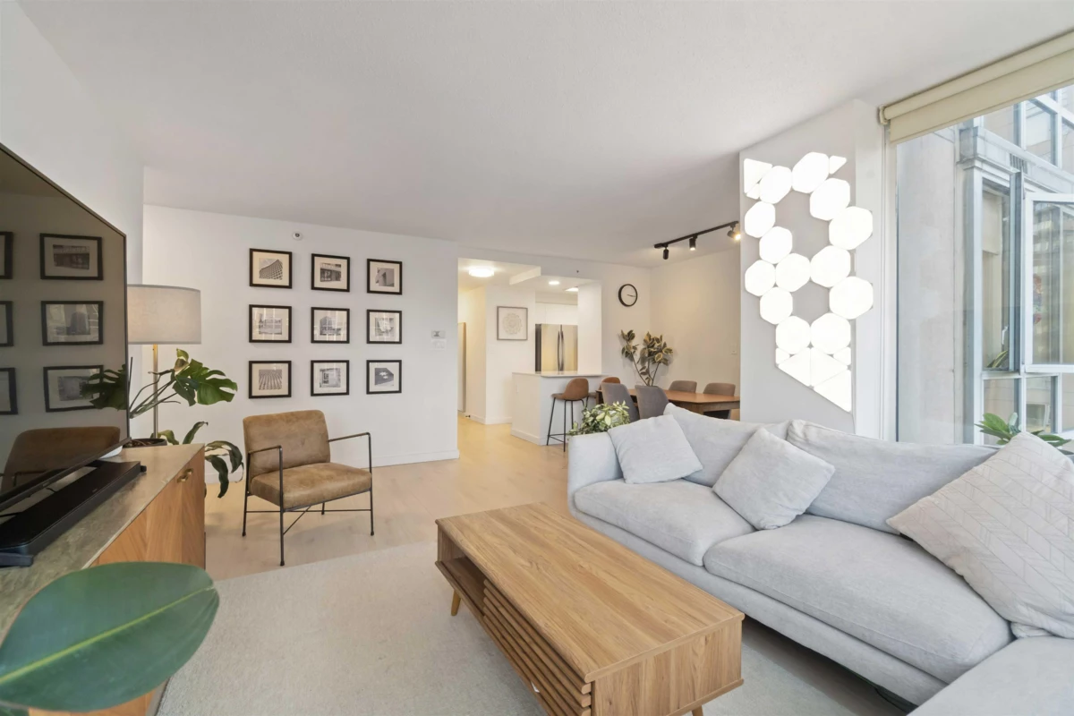 Living Room Photo of 1303 930 Cambie Street, Vancouver, BC