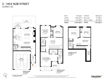 3 1454 162b Street, Surrey, BC, Surrey — Townhouse for sale
