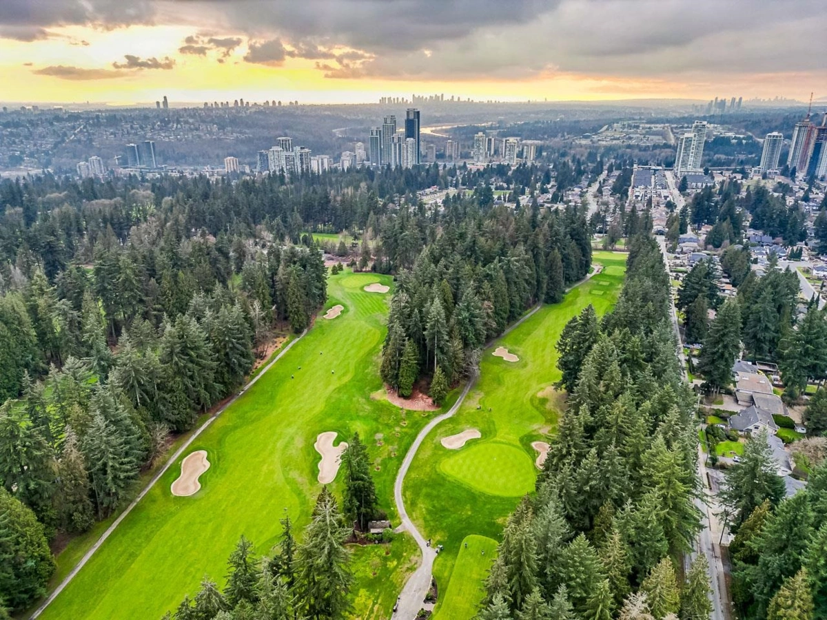 Aerial View of 897 Cottonwood Avenue, Coquitlam, BC