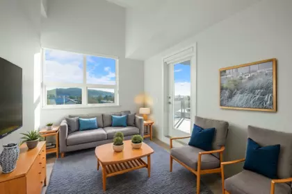 Front exterior of 405 5535 Hastings Street, Burnaby, BC