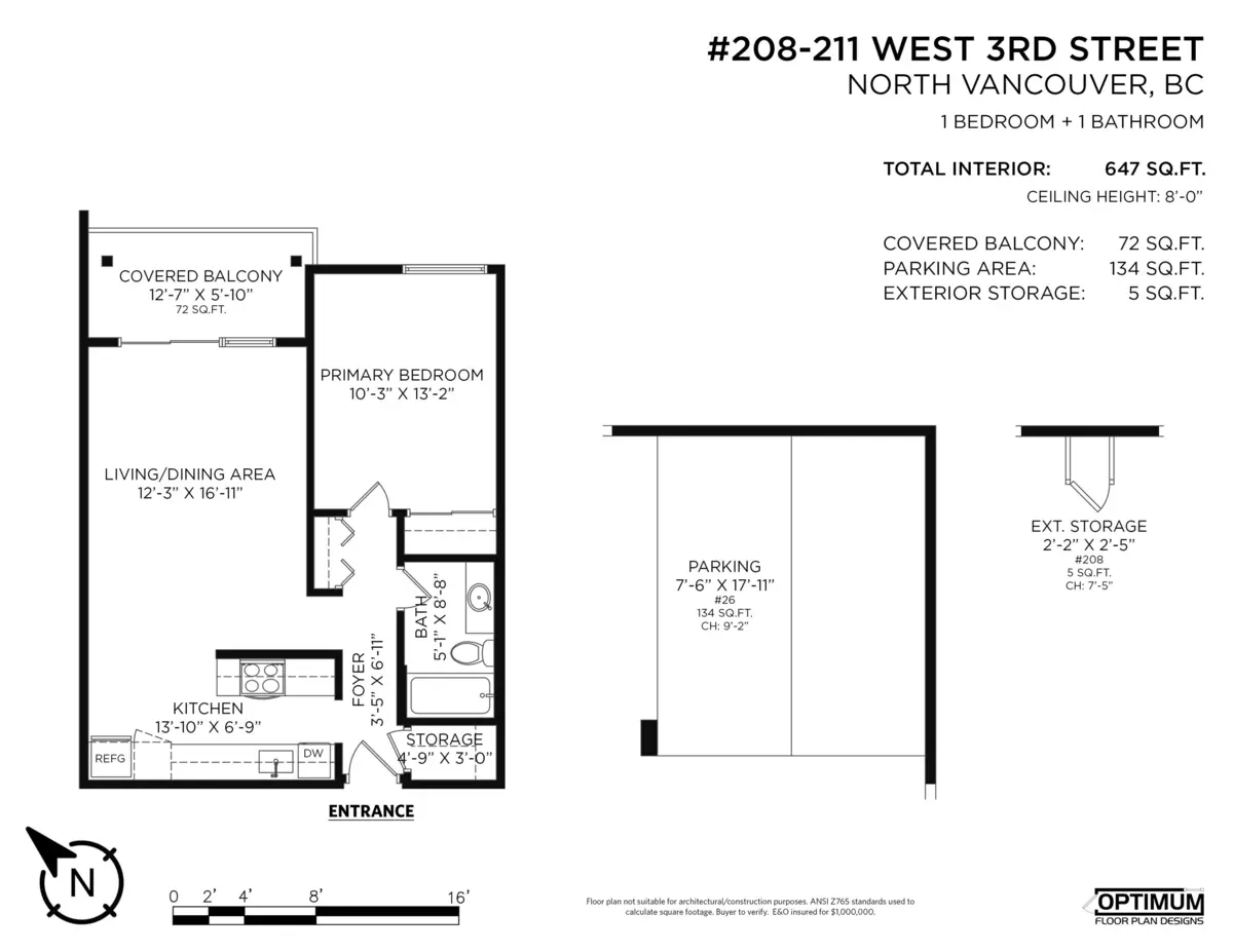 Living Room Photo of 208 211 W 3rd Street, North Vancouver, BC