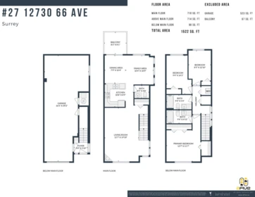 Basement Recreation Room Photo of 27 12730 66 Avenue, Surrey, BC