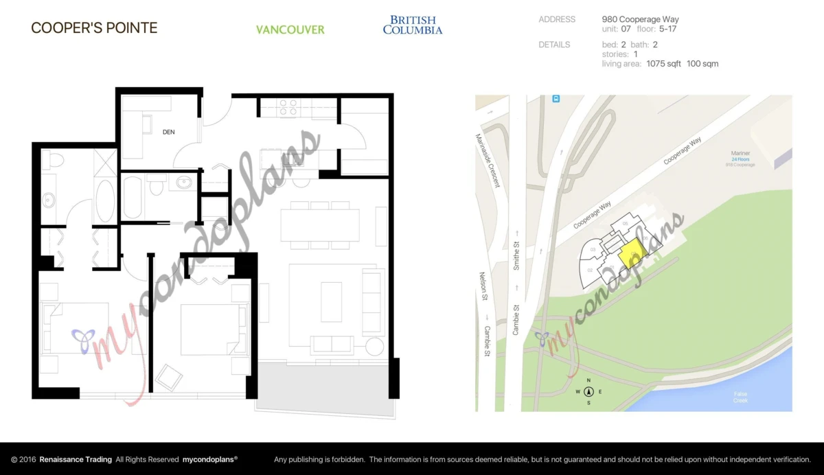 Exterior Rear Photo of 1107 980 Cooperage Way, Vancouver, BC