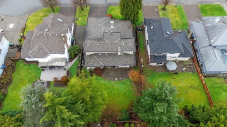 Aerial View of 1841 Walnut Crescent, Coquitlam, BC
