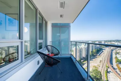 Outdoor Deck Photo of 2810 908 Quayside Drive, New Westminster, BC