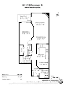 Aerial View of 301 210 Carnarvon Street, New Westminster, BC