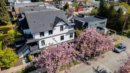 Aerial View of 3918 Carolina Street, Vancouver, BC