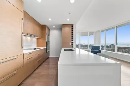 Kitchen Island Photo of 1905 5728 Berton Avenue, Vancouver, BC