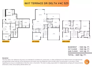Aerial View of 8617 Terrace Drive, Delta, BC
