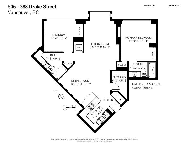 Bedroom 3 Photo of 506 388 Drake Street, Vancouver, BC