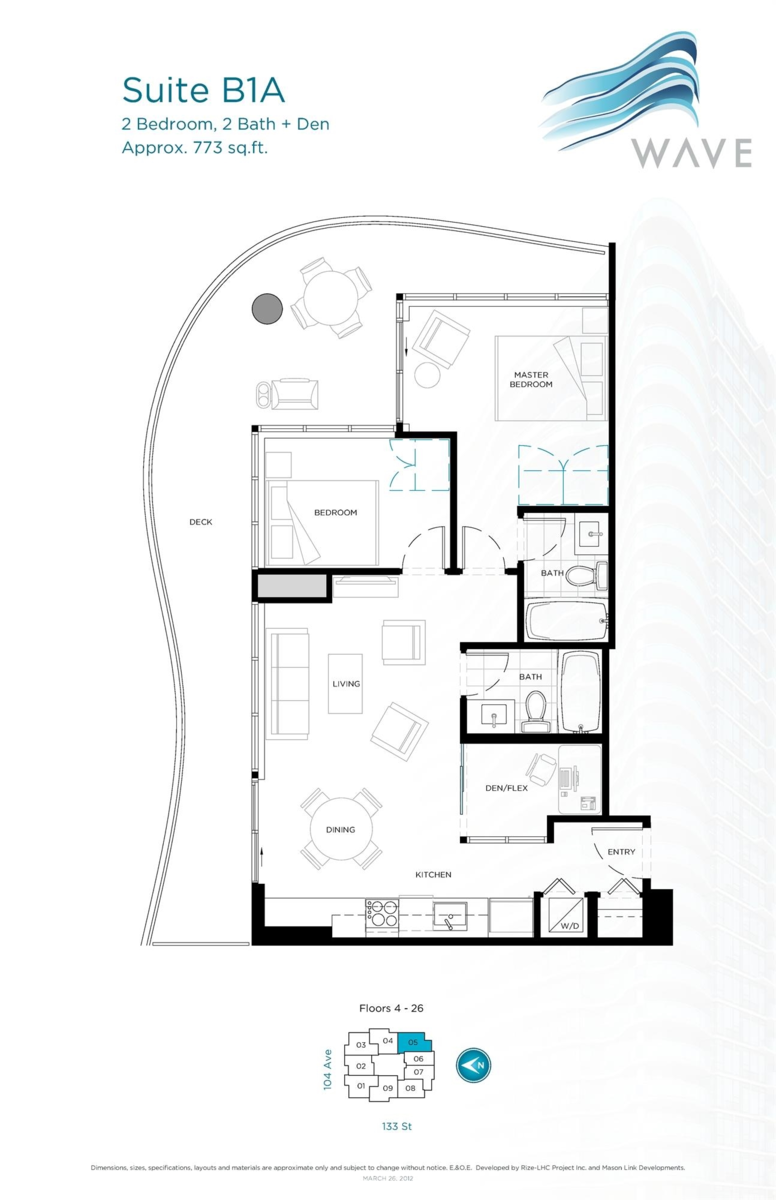 Aerial View of 1705 13303 Central Avenue, Surrey, BC