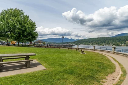 Aerial View of 219 100 Capilano Road, Port Moody, BC