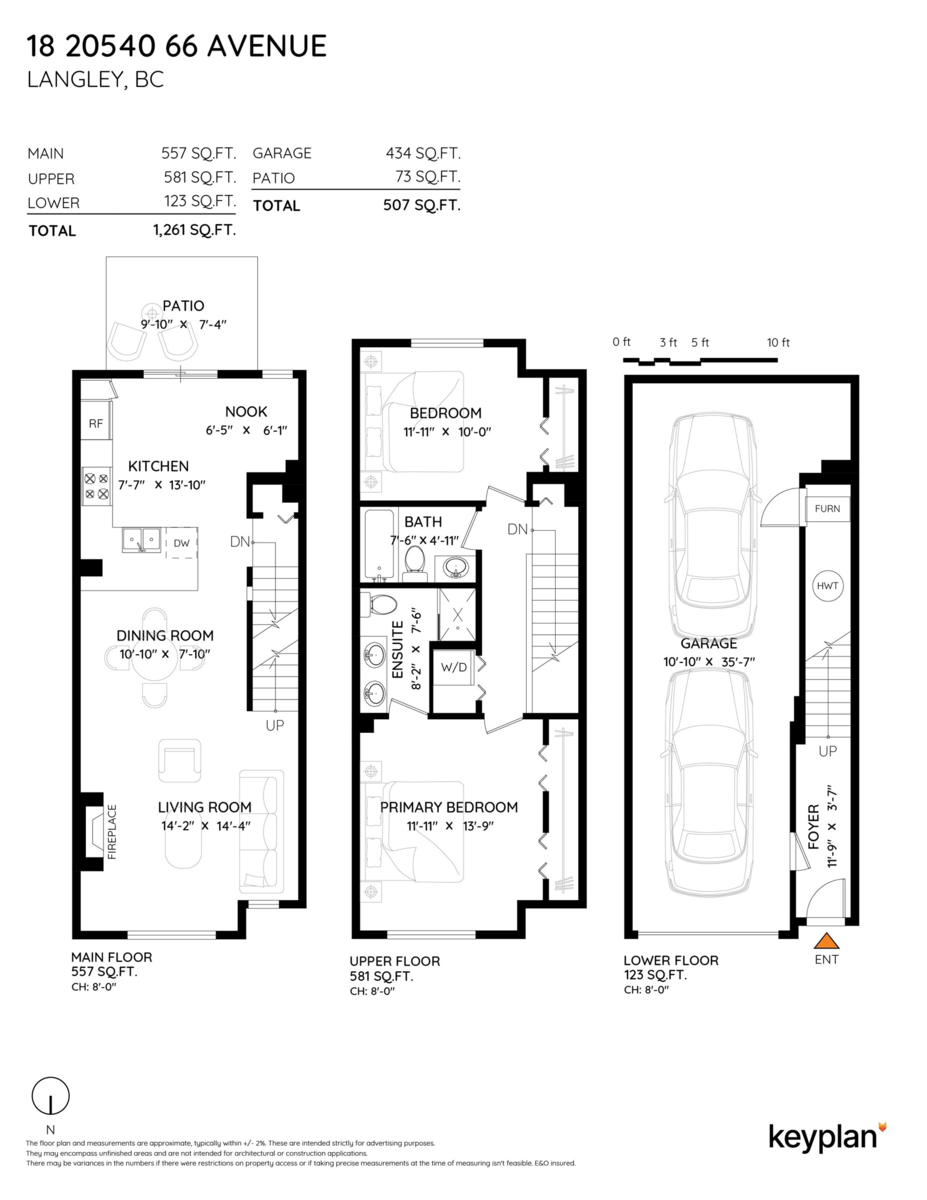Aerial View of 18 20540 66 Avenue, Langley, BC