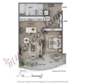 Primary Bedroom Photo of 709 13318 104 Avenue, Surrey, BC