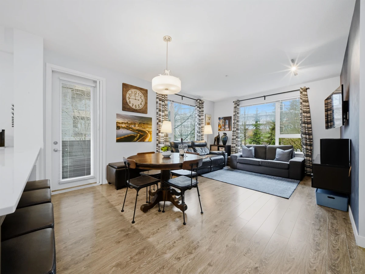 Living Room Photo of 316 9250 University High Street, Burnaby, BC