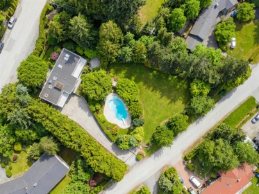 Aerial View of 680 St. Andrews Road, West Vancouver, BC