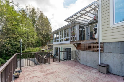Aerial View of 5823 Highfield Drive, Burnaby, BC