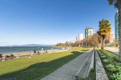 Aerial View of 1403 1171 Jervis Street, Vancouver, BC