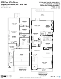 Aerial View of 859 E 17th Street, North Vancouver, BC