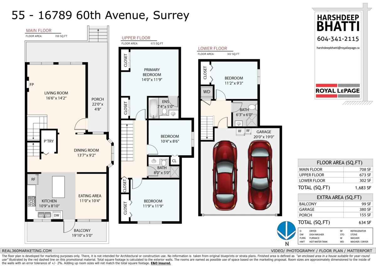 Exterior Rear Photo of 55 16789 60 Avenue, Surrey, BC