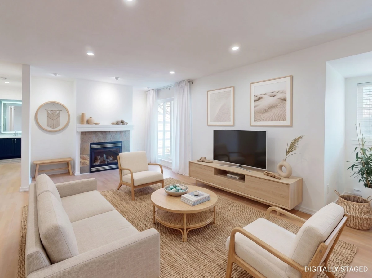 Living Room Photo of 409 15621 Marine Drive, White Rock, BC