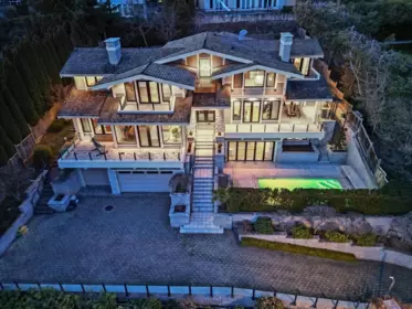 Aerial View of 1479 Chippendale Road, West Vancouver, BC