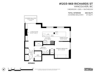 Outdoor Deck Photo of 1203 969 Richards Street, Vancouver, BC