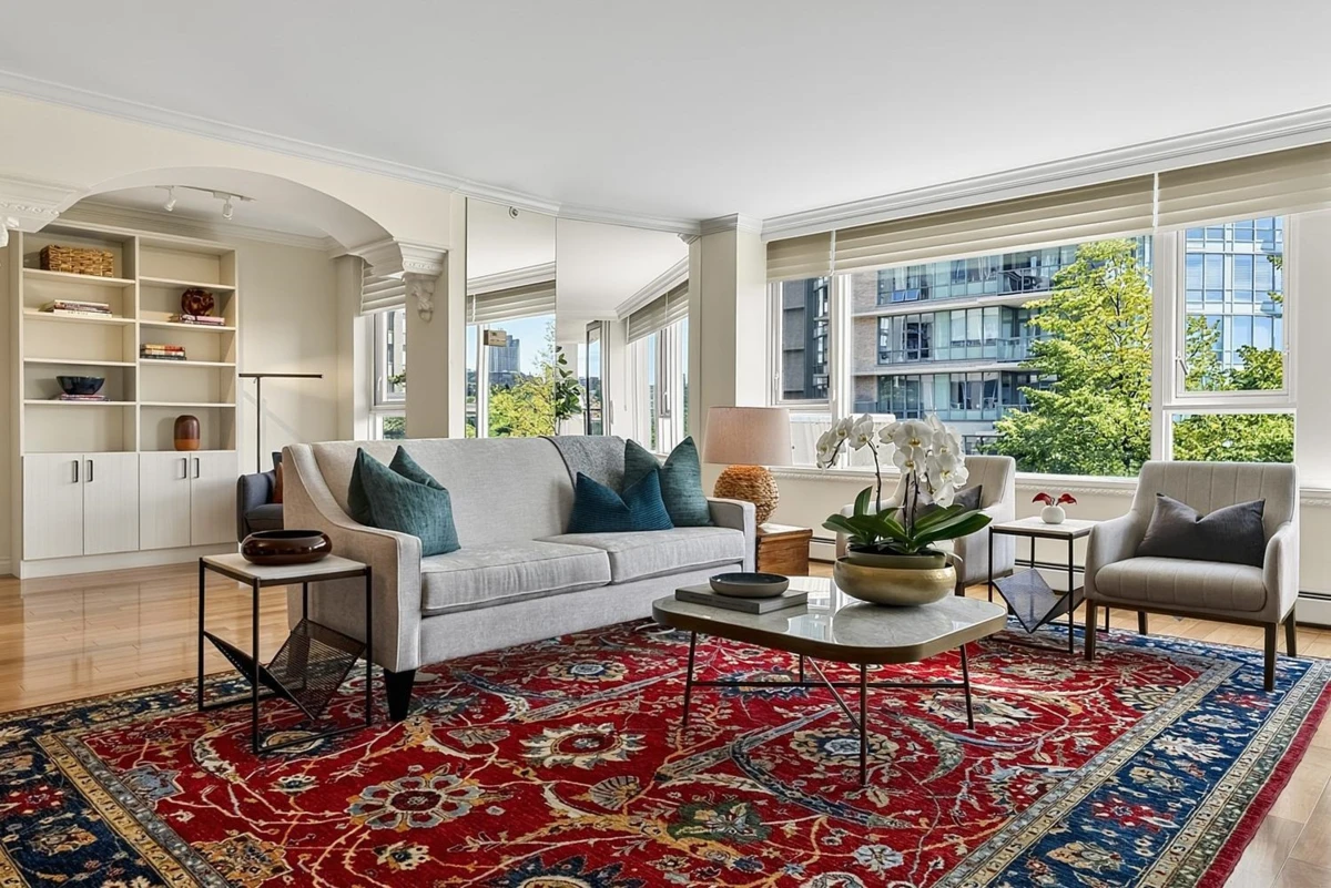 Living Room Photo of 306 1383 Marinaside Crescent, Vancouver, BC