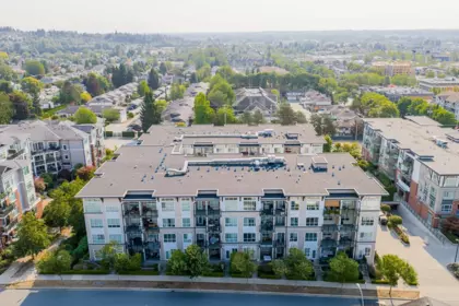 Aerial View of 302 6468 195a Street, Surrey, BC