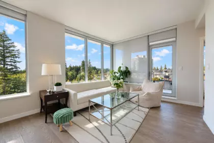 Living Room Photo of 902 3533 Ross Drive, Vancouver, BC